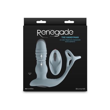 Stotende Buttplug met Cockring The Handyman