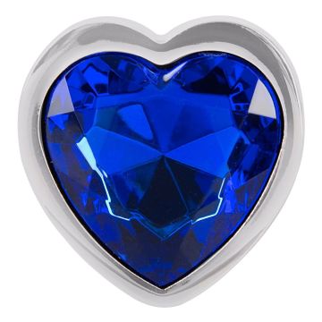 Magic Shiver RVS Buttplug met Siersteen - Blauw 