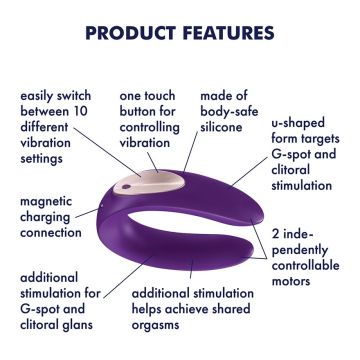 Partner Vibrator Plus voor Koppels - Paars