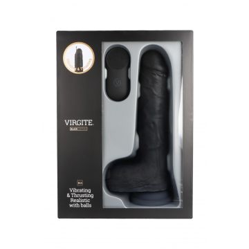 Stotende Vibrator met Afstandsbediening Zwart - 20 cm