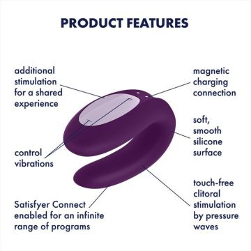 Satisfyer Double Joy App-Connect - Paars