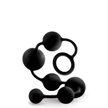 Siliconen Anal Beads Anal Adventures - Zwart