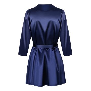 Satinia Peignoir en String Blauw