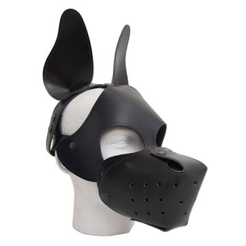 Leren Shaggy Dog Masker Mister B - Zwart