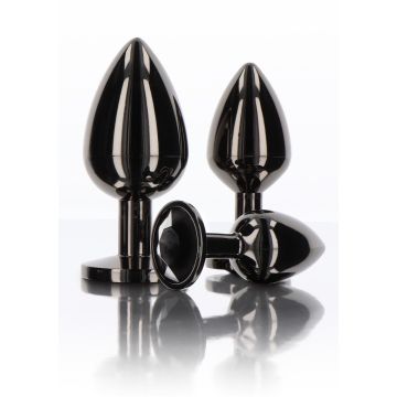 Buttplug With Diamond Jewel L - Zwart