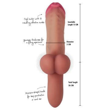 Hidden Desire Vibrerende Dildo - Pierced Punisher