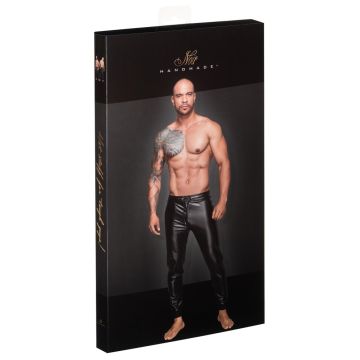 Noir Handmade Comfortabele Broek Wetlook - Zwart