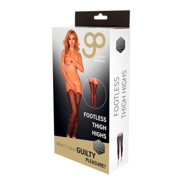 GP Datex Printed Footless Thigh Highs - Rood