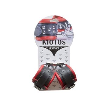 Hand boeien 5 cm Rood - Kiotos Leather