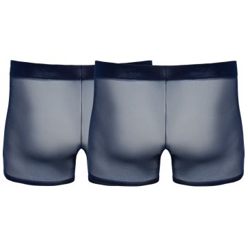 Svenjoyment Opwindende Transparante Korte Broek - Zwart
