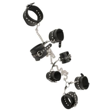 Complete Leren Bondage Set - Zwart