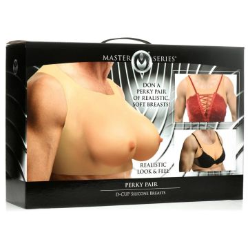 Siliconen Borsten Perky Pair D-Cup - Huidskleur
