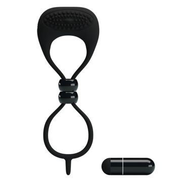 Vibrerende Cockring Pretty Love Locker - Zwart