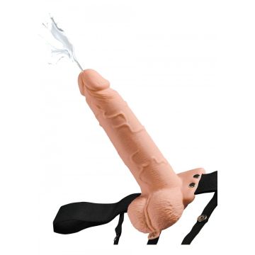 Holle Spuitende Strap-On Dildo - 19 CM