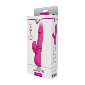 Verwarmende en Stotende Rabbit Vibrator - Roze