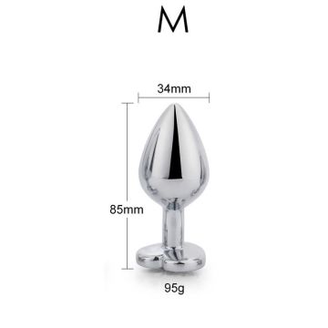 Hartvormige Buttplug Scarlet Wit S