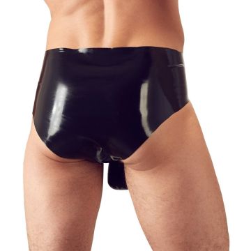 Latex Slip met Penishoes - Zwart
