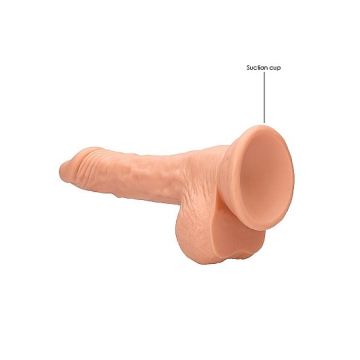Realistische Dildo met Ballen Dong 7 Inch - Huidskleur
