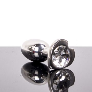 Hartvormige Buttplug met Diamant