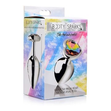 Buttplug Rainbow Prism Heart - Medium