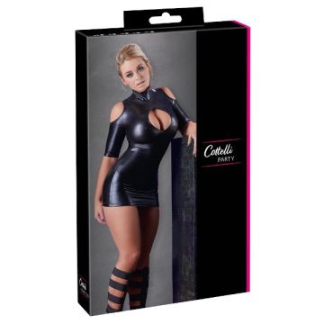 Wetlook Jurkje Met Kraag en open schouders Zwart -27157751021-verp.jpg