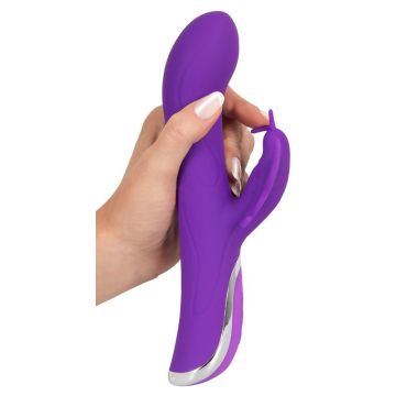 Oplaadbare Rabbit Vibrator met Vlinder - Paars
