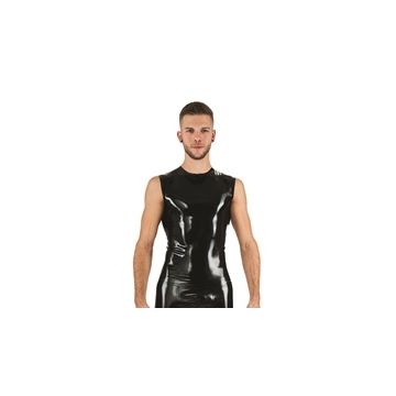 Mister B Mouwloos T-Shirt Rubber - Zwart