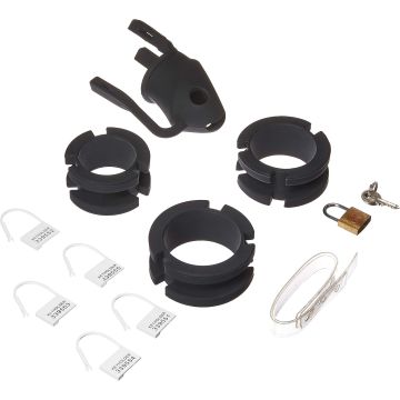 Sados Shadow Locking Siliconen Kuisheidskooi voor Mannen