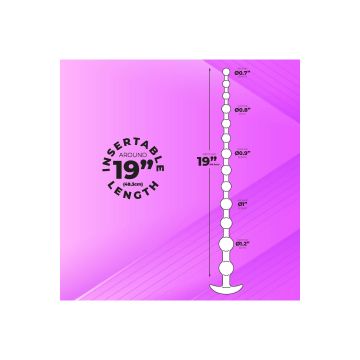 Geribbelde Silicone Anal Beads 48 cm