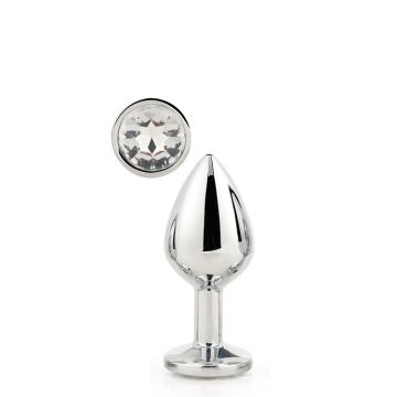 Zilveren Buttplug Gleaming - M