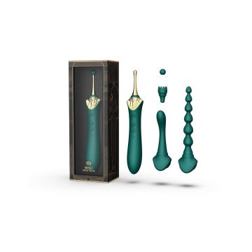 Bess 2 Verwarmende Clitoris Massager met 4 Opzetstukken - Groen