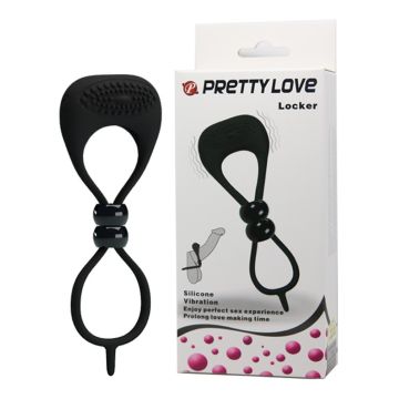 Vibrerende Cockring Pretty Love Locker - Zwart