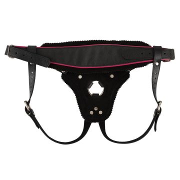 Zado Leren Strap-On Harnas - Zwart