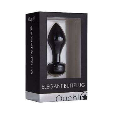 Elegante Metalen Buttplug met Diamant