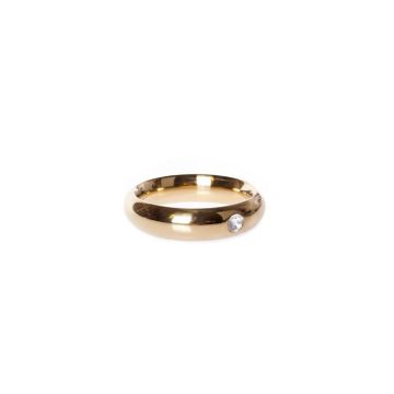 Gouden Donut Cockring met Juweel 