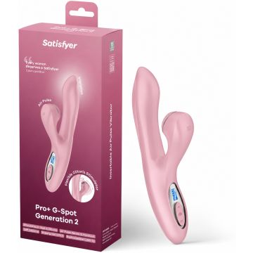 Satisfyer - Pro+ G-Spot Generation 2 - Rabbit-vibrator met luchtpulsen - Roze