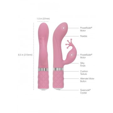 Roze G-spot Vibrator met Clitoris Stimulator - Kinky