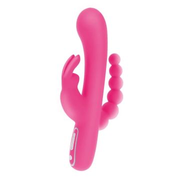 ToyJoy Rabbit Vibrator Triple Pleasure - Roze