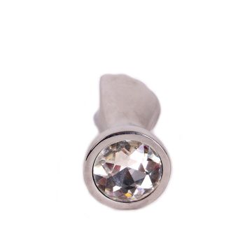 Kiotos RVS Buttplug met Gesloten Vuist en Siersteen Handyman - 8.8 cm