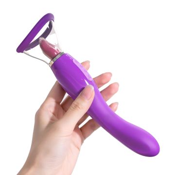 Likkende Vagina Zuiger - Paars