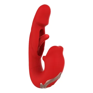 Rabbit Vibrator Met App IY Mouty Biting & Flipping - Rood