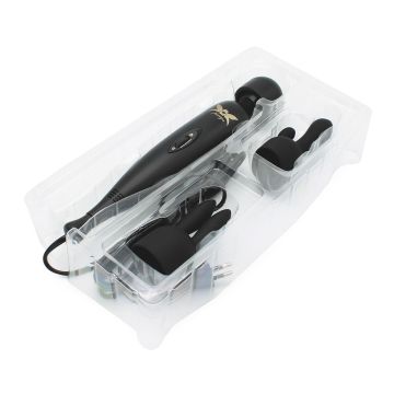 Wand Vibrator Black Edition Met 2 opzetstukjes