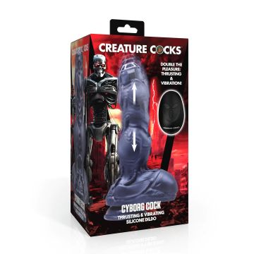 Creature Cocks Stotende en Vibrerende Dildo - Cyborg Cock