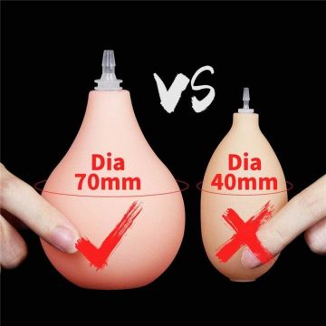 Spuitende Realistische Dildo met Knijpbal