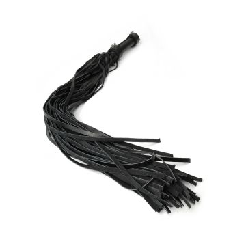 Leren Zweep Zwart - 75 cm
