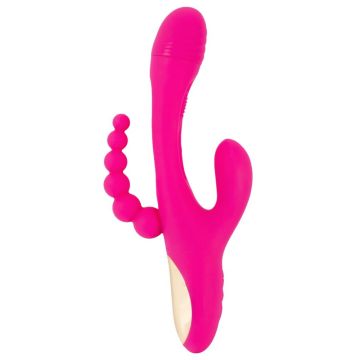 Drievoudige vibrator met flikkerende tong