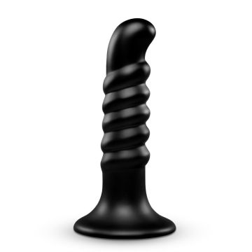 B-Vibe Curved en Ribbed Dildo met Zuignap Krush - 24 cm