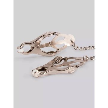 Metalen Clover tepelklemmen met ketting