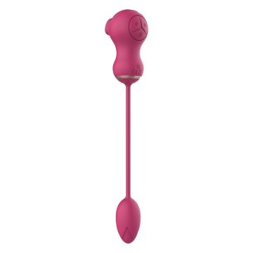 Flexibele Dual Stimulator met Vibrerend Ei - Roze