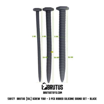 BRUTUS Screw You! - Ribbed Silicone Sound Set 3 Pcs.
